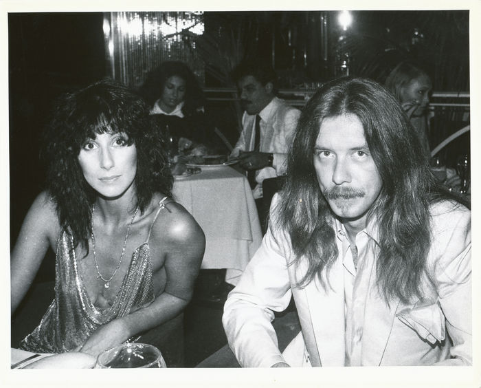 Cher Cher and Sunny, 1980 : Cher and Sunny at dinner. New York, NY, USA. 1980  Photo by Celebrity Vibe AFLO   2361 