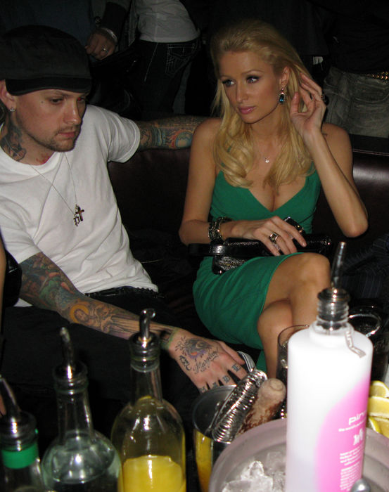 Paris Hilton fighting with boyfriend Benji Madden at Nylon Party. Benji Madden and Paris Hilton, Nov 11, 2008 : Paris Hilton and boyfriend Benji Madden fighting. Paris Hilton was fighting all night with boyfriend Benji Madden, she ignored him by turning her back on him while she was sitting on the table and talking and dancing with her girlfriends. Also at the party was her brother,  Barron Nicholas Hilton, and sister Nicky Hilton who came to support her. Nicky Hilton also had a fight with her boyfriend, David Katzenberg, because he wanted to leave and she didn  39 t, so he left around 12 a.m.That gave Nicky the opportunity to dance away with her sister Paris and brother Barron Hilton.DJ AM, was the DJ for the night. Paris Hilton Party for Nylon Magazine. Foxtail Nightclub. West Hollywood, CA, USA. Tuesday,  November 11, 2008.  Photo by Celebrity Vibe AFLO   2361 