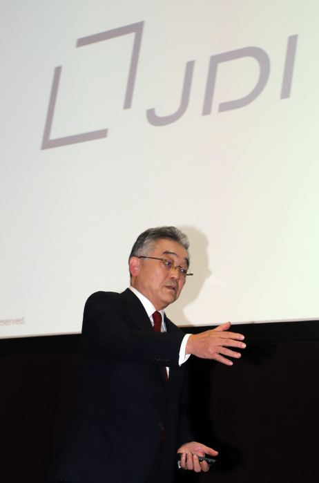 Japan Display Announces New LCD Panel September 26, 2017, Tokyo, Japan   Japan Display inc  JDI  chairman Nobuhiro Higashiiriki announces the company s structural reform plan and new products of Full Active display panel in Tokyo on Thursday, September 26, 2017. Full Active display has ultra slim bezel of about 5mm.    Photo by Yoshio Tsunoda AFLO  LWX  ytd 