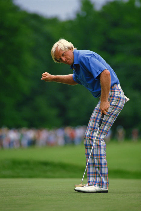 1984 U.S. Open Greg Norman Gut Pose Greg Norman, JUNE 1984   Golf : Greg Norman during the 1984 US Open at the Winged Foot Golf Club. Photo by AFLO   0067 