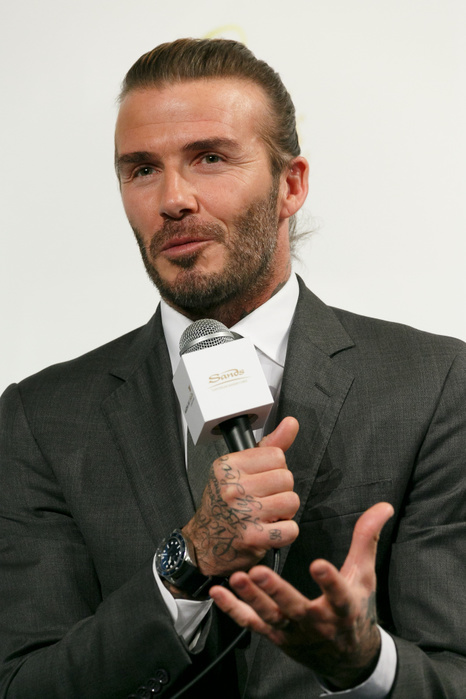 David Beckham in Japan to promote casino industry as government looks to establish integrated resorts English former professional soccer star David Beckham speaks during a news conference for Las Vegas Sands Corp. on October 4, 2017, Tokyo, Japan. Beckham, who acts as Sands  global ambassador, attended a panel session to discuss the potential for integrated resorts in Japan at the Palace Hotel in Tokyo. Casino gambling was legalized at the end of December 2016 and the government is looking to establish special integrated resorts as a way of stimulating economic growth.  Photo by Rodrigo Reyes Marin AFLO 