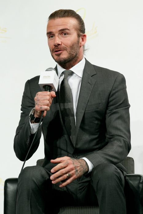 David Beckham in Japan to promote casino industry as government looks to establish integrated resorts English former professional soccer star David Beckham speaks during a news conference for Las Vegas Sands Corp. on October 4, 2017, Tokyo, Japan. Beckham, who acts as Sands  global ambassador, attended a panel session to discuss the potential for integrated resorts in Japan at the Palace Hotel in Tokyo. Casino gambling was legalized at the end of December 2016 and the government is looking to establish special integrated resorts as a way of stimulating economic growth.  Photo by Rodrigo Reyes Marin AFLO 
