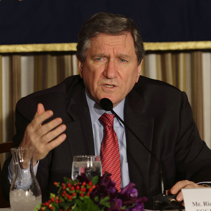 Richard Holbrooke news conference               Richard Holbrooke, U.S. Special Representative for Afghanistan and Pakistan, delivers his remarks during a news conference at the Foreign Correspondents  club of Japan in Tokyo Saturday, April 18, 2009. Holbrooke was in Tokyo to attend a conference on support for strife torn Pakistan, in which about 50 nations and international groups pledged to give the war ravaged country more than  50 billion over the next two years.  Photo by Yosuke Tanaka AFLO   1122 