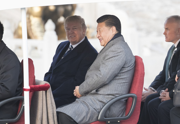 Trump visit China US President Donald Trump and wife Melania come to China for state visit in Beijing, China on 08th November, 2017.