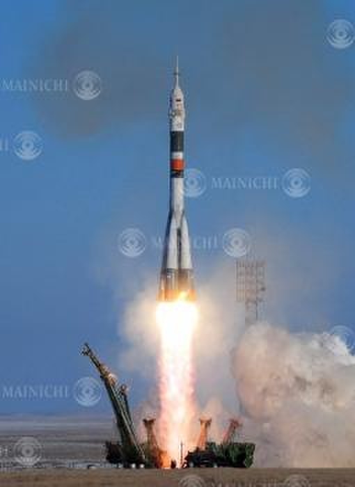 Soyuz MS 07 launched with Kanai and others aboard A Soyuz rocket launched with Nobushige Kanai and others aboard at the Baikonur Cosmodrome, Kazakhstan, December 17, 2017, 4:21 p.m. Photo by Sake Yui