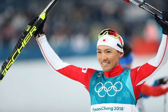 2018 PyeongChang Olympics Nordic Combined Individual Normal Hill, silver medal for Watanabe. Akito Watabe  JPN  FEBRUARY 14, 2018   Nordic Combined :. Individual NH 10kmat Alpensia Cross Country Skiing Centre during the PyeongChang 2018 Olympic Winter Games in Pyeongchang, South Korea.  Photo by Yohei Osada AFLO SPORT 