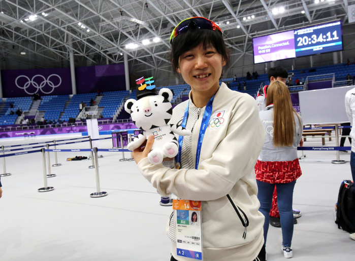 2018 PyeongChang Olympics Speed Skating Women s 1000m Bronze Medal for Takagi Miho Takagi smiles after winning a bronze medal in the women s 1000m at the PyeongChang 2018 Winter Olympics 14 02 2018, Speed skating ladies 1000m. Takagi  video date 20180214 video location Gangneung, Korea