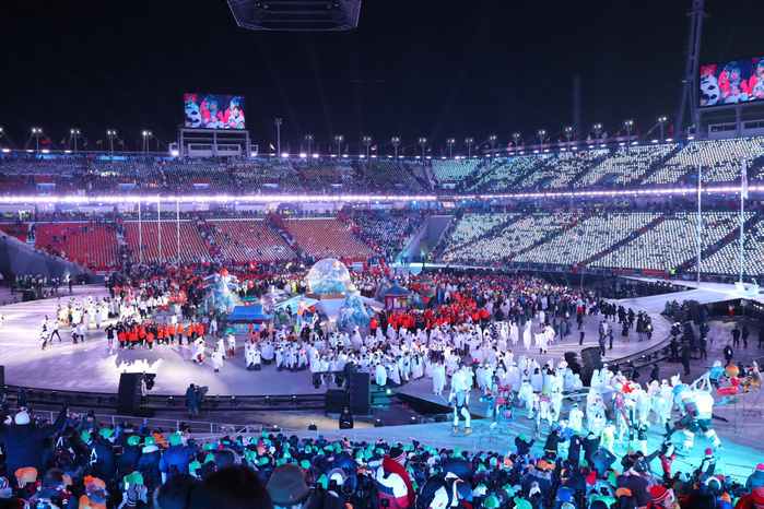 2018 PyeongChang Olympics Closing Ceremony General view, FEBRUARY 25, 2018 :  PyeongChang 2018 Olympic Winter Games Closing Ceremony  at PyeongChang Olympic Stadium in Pyeongchang, South Korea.   Photo by Yohei Osada AFLO SPORT 