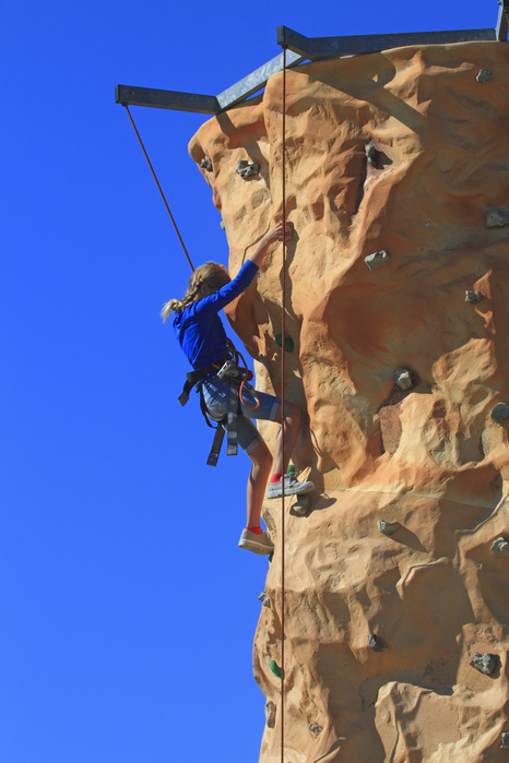 Children sport climbing France, child on climbing wall