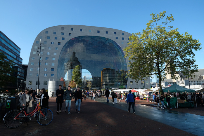 Rotterdam, The Netherlands Markthal Rotterdam, a market and a housing complex, stand on October 21, 2017, in Rotterdam, Netherlands.   Photo by Yuriko Nakao AFLO   