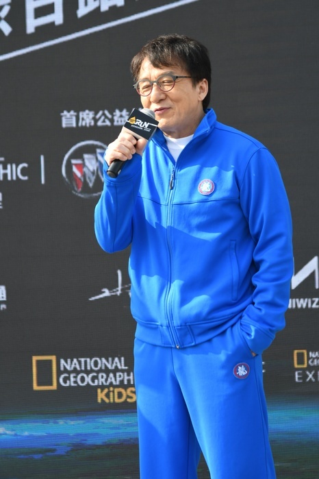 Jackie Chan attends the premiere of Green Heroes Jackie Chan Jackie Chan, Apr 21, 2018 : Jackie Chan attends the  National Geographic Earth Day Run  in Shanghai, China on April 21st, 2018. Photo by TPG 
