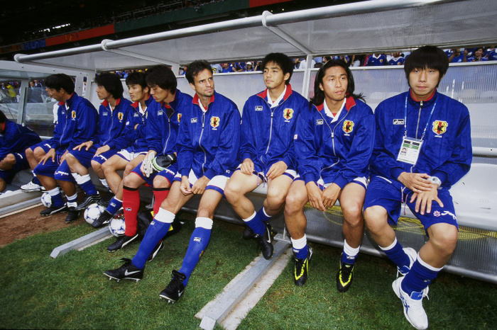1998 FIFA World Cup Japan substitutes  JPN , FIFA World Cup France 1998 Group H match between Japan 1 2 Jamaica at Stade Gerland in Lyon, France, June 26, 1998.  Photo by JFA AFLO 