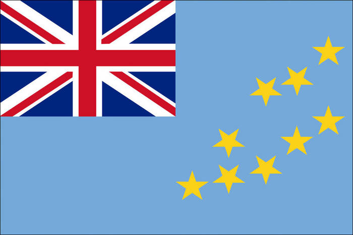 Flag of Tuvalu UN standard size  2:3 