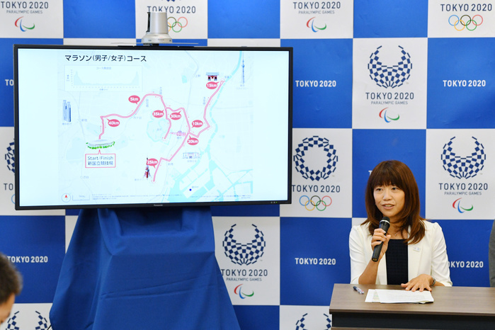 Tokyo 2020 Olympic Games Marathon Walking Course Announcement Press Conference Naoko Takahashi, Naoko Takahashi MAY 31, 2018   Athletics : Tokyo 2020 Olympic Games Organizing Committee announces the course of Marathon and Race Walk for the Tokyo 2020 Summer Olympic Games in Tokyo, Japan.  Photo by MATSUO. K AFLO SPORT 