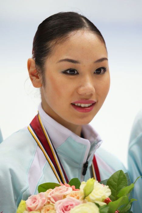 Olympic season opener, Japan Open 2009 . Yukari Nakano  JPN , OCTOBER 3, 2009   Figure Skating : Japan Open 2009, Medal Ceremony at Saitama Super Arena, Saitama, Japan.    1045 .