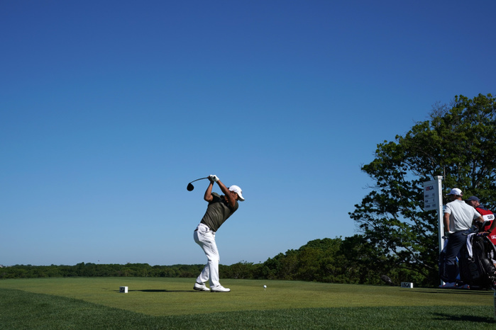 2018 U.S. Open, Day 1 Satoshi Kodaira of Japan tees off on the 15th hole during the first round of the 118th U.S. Open Championship at the Shinnecock Hills Golf Club in Southampton, New York, United States, on June 14, 2018.  Photo by Koji Aoki AFLO SPORT 