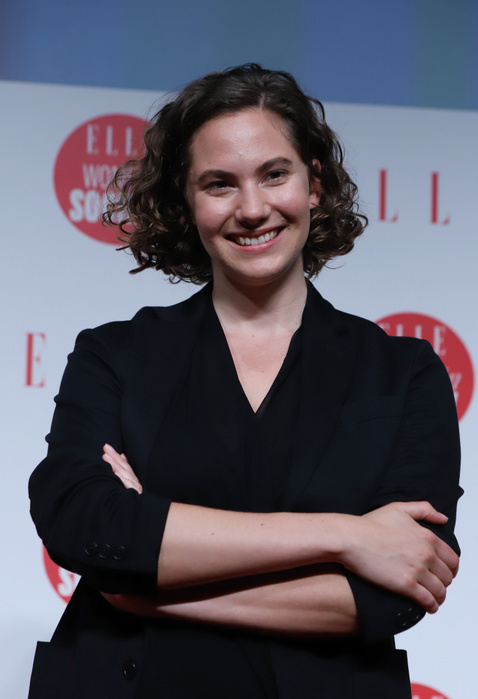 ELLE WOMEN in SOCIETY 2018  Supporting Working Women June 16, 2018, Tokyo, Japan   British Swiss model Emma Kathleen Ferrer, granddaughter of late actress Audrey Hepburn poses for photo after she spoke at a seminar  ELLE WOMEN in SOCIETY  in Tokyo on Saturday, June 16, 2018. Female fashion magazine Elle held one day event of seminars and workshops to support working women.      Photo by Yoshio Tsunoda AFLO  LWX  ytd 