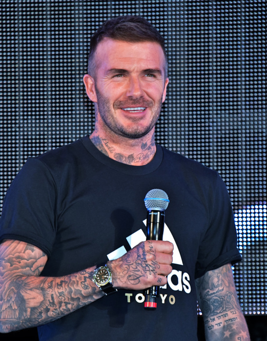 Public viewing event in Tokyo David Beckham, June 19, 2018, Tokyo, Japan : David Beckham attends the public viewing event for FIFA world Cup Russia 2018 match between Japan and Colombia at the Aqua City Odaiba in Tokyo, Japan on June 19, 2018.