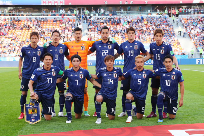 2018 FIFA World Cup Japan team group line up  JPN ,  JUNE 24, 2018   Football   Soccer :  FIFA World Cup Russia 2018 Group H match  between Japan   Senegal  at Ekaterinburg Arena, in Ekaterinburg, Russia.  Photo by Yohei Osada AFLO SPORT 