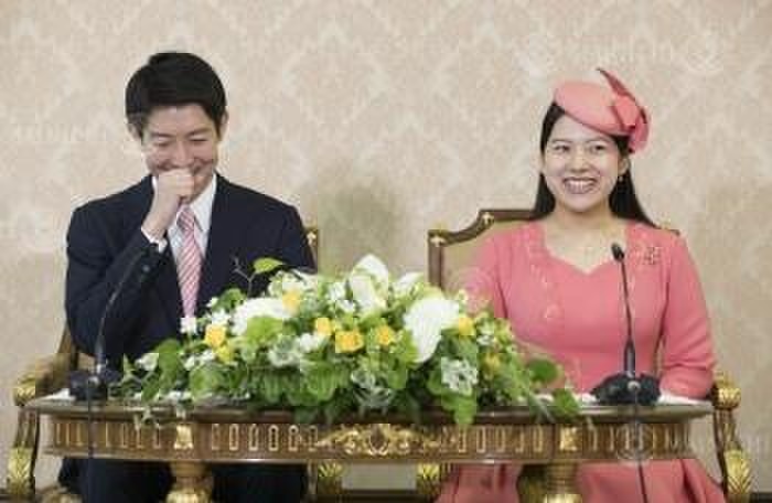 Princess Ayako announces her engagement to Toshi Moriya at a press conference. Ayako, the third daughter of Prince Takamado, and Toshi Moriya hold a press conference after their engagement was finalized, at the Imperial Household Agency on July 2, 2018  Representative Photo 