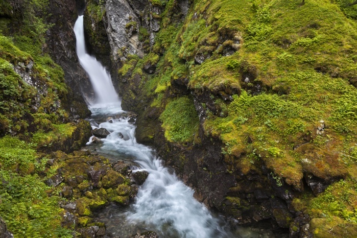 Norway Waterfall, Fl m Valley, Fl m, Sogn og Fjordane, Norway, Europe