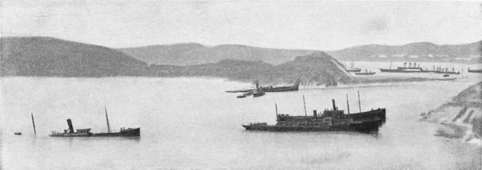 Russo Japanese War  circa 1904  Russo Japanese War 1904 1905:  Sunken Japanese vessel blockading ships at the harbour entrance of Port Arthur.