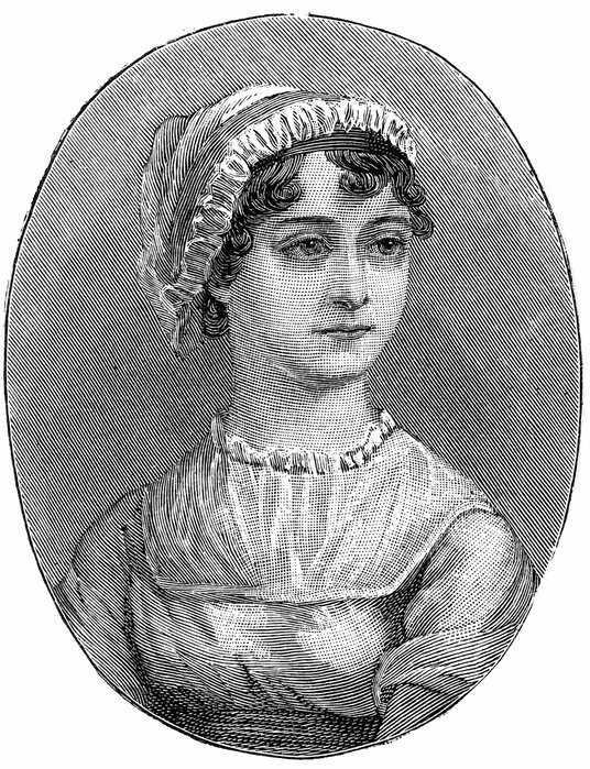 Jayne Austin  date unknown  Jane Austen  1775 1817  English novelist remembered for her six great novels  Sense and Sensibility ,  Pride and Prejudice ,  Mansfield Park ,  Emma ,  Persuasion , and  Northanger Abbey . Engraving.