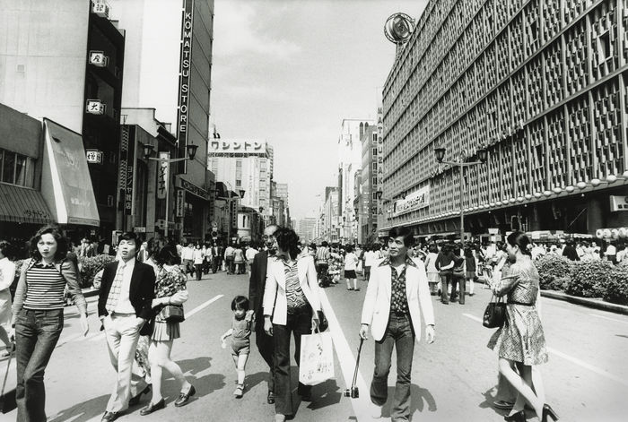 Ginza  Photo taken in 1973  Ginza pedestrian paradise, 1973  Photo by Yoshitaka Nakatani AFLO   0780 .