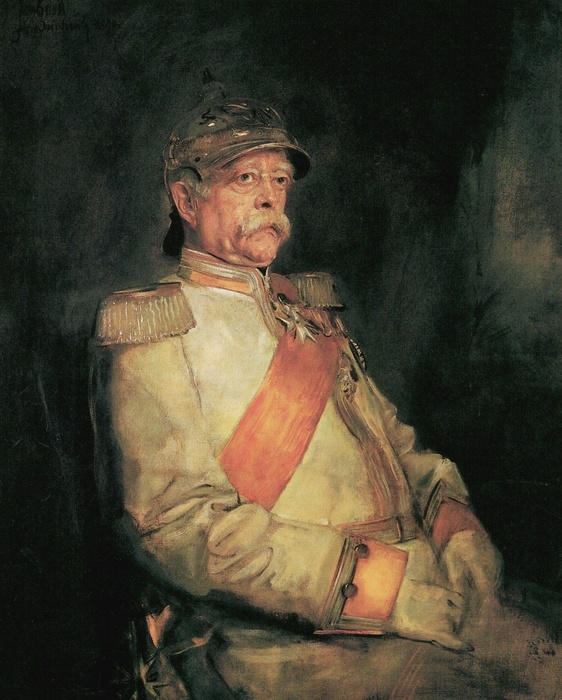 Otto von Bismarck, 1890. Painted by  Franz Seraph Lenbach (1836 - 1904). German painter.