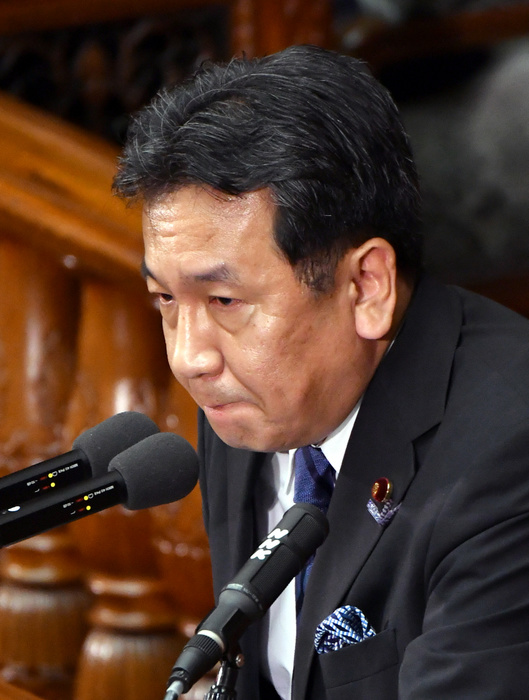 Opposition Parties Fight Thoroughly Against Casino Bill July 20, 2018, Tokyo, Japan   In a last ditch effort to block the passage of a contentious bill authorizing the opening of casinos in Japan, Yukio Edano, leader of the Constitutional Democratic Party of Japan, explains the aim of a no confidence motion against Prime Minister Shinzo Abe during a plenary. leader of the Constitutional Democratic Party of Japan, explains the aim of a no confidence motion against Prime Minister Shinzo Abe during a plenary The bill was approved by a majority vote on Thursday at a panel of the The passage of the bill will allow the establishment of casino venues in up to three locations across the country.  Photo by Natsuki Sakai AFLO  AYF  mis 