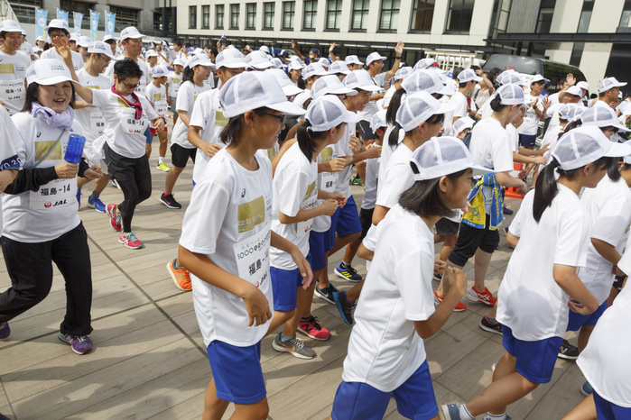 1000km Relay to Tokyo 2018 Participants run during the   1000km Relay to Tokyo 2018   relay race in Fukushima on August 2, 2018, Japan. The annual event organized by the Tokyo Metropolitan Government, Tokyo Sports Association and Tokyo Athletic Association showcases the recovery efforts in Tohoku area affected by the 2011 Great East Japan Earthquake. The 15 day relay from Aomori Prefecture to Tokyo is split into short 1 2km segments to encourage maximum participation.  Photo by Rodrigo Reyes Marin AFLO 