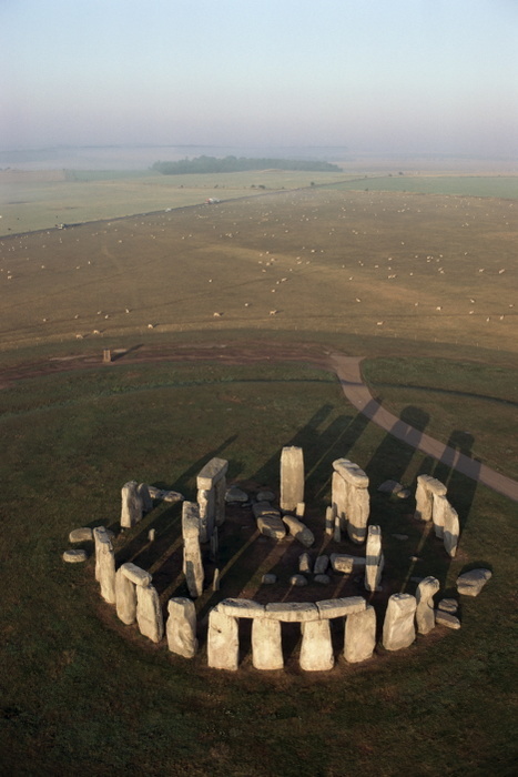 Aerial view of Stonehenge, UNESCO World Heritage Site, Salisbury Plain, Wiltshire, England, United Kingdom, Europe Aerial view of Stonehenge, UNESCO World Heritage Site, Salisbury Plain, Wiltshire, England, United Kingdom, Europe, Photo by Adam Woolfitt