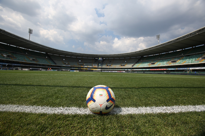 Serie A Opening Round Serie A Nike s official ball before the Italian  Serie A  match between Chievo Verona 2 3 Juventus at Stadio Marc Antonio Bentegodi in Verona, Italy, August 18, 2018.  Photo by Paolo Nucci AFLO 