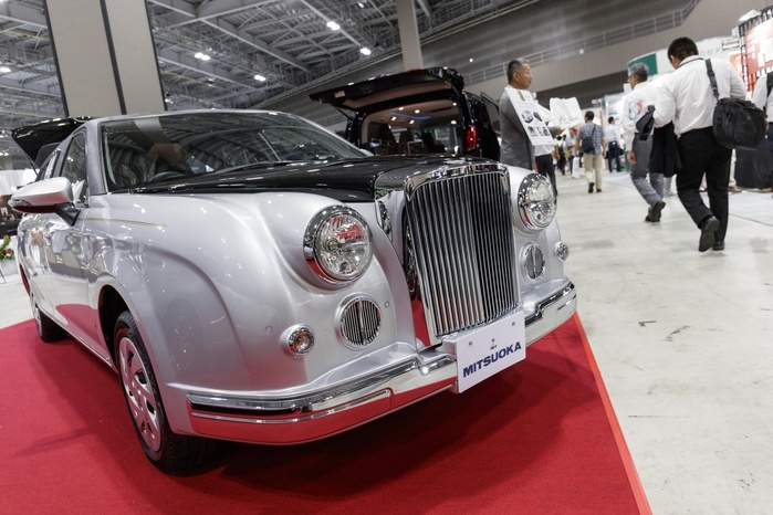 Life Ending Industry EXPO 2018 A hearse on display during the ENDEX Japan, the Life Ending Industry EXPO 2018, at Tokyo Big Sight on August 22, 2018, Tokyo, Japan. showcases equipment, services and technologies for the funeral and memorial businesses and runs until August 24.  Photo by Rodrigo Reyes Marin AFLO 