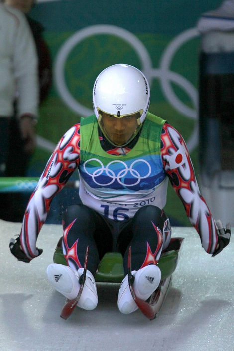 2010 Vancouver Olympics Luge Men s Single Rider Final Takahisa Oguchi  JPN , FEBRUARY 14, 2010   Luge : Takahisa Oguchi of Japan in action during the third run of the men s singles luge competition at the Vancouver 2010 Olympics in Whistler, British Columbia, Canada.