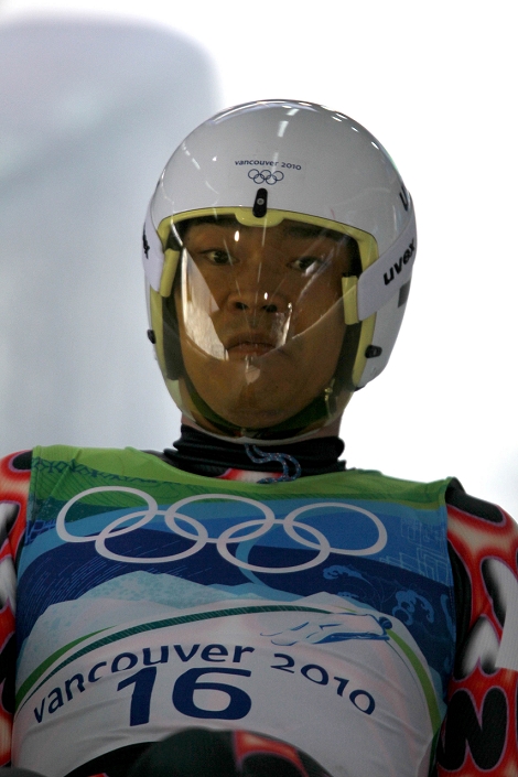 2010 Vancouver Olympics Luge Men s Single Rider Final Takahisa Oguchi  JPN , FEBRUARY 14, 2010   Luge : Takahisa Oguchi of Japan in action during the third run of the men s singles luge competition at the Vancouver 2010 Olympics in Whistler, British Columbia, Canada.