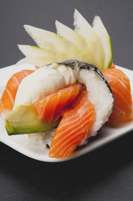 Close-up of Temaki sushi