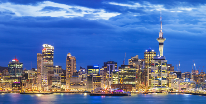 Auckland skyline, sky tower, Waitemata Harbour, CBD, and wharf area of the waterfront, North island, Auckland, New Zealand, NZ Auckland skyline, Sky Tower, Waitemata Harbour, CBD, and wharf area of the waterfront, Auckland, North Island, New Zealand, Pacific, Photo by Neale Clark