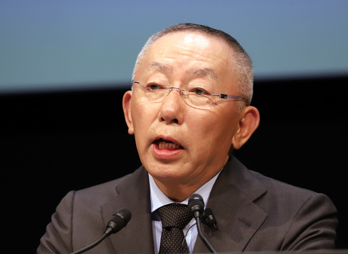 Panasonic 100th anniversary event October 30, 2018, Tokyo, Japan   Japanese fast fashion giant Fast Retailing, known as Uniqlo brand president Tadashi Yanai delivers a keynote speech at Japanese electronics giant Panasonic s high tech exhibition  Cross Value Innovation Forum 2018  in Tokyo on Tuesday, October 30, 2018. Panasonic exhibited their latest technologies at a four day convention to celebrate the company s 100th anniversary.     Photo by Yoshio Tsunoda AFLO  LWX  ytd 