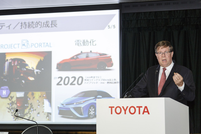 Toyota announces rise in profits for 2Q Toyota Motor Corp s Senior Managing Officer James E. Lentz speaks during a news conference to announce the company s second quarter financial results on Toyota Motor Corp. reported 58.51 billion Yen in July September profits compared with 45.83 billion Yen in the same period of the previous year. The carmaker sold 2,183,000 vehicles compared with 2,175,000 vehicles in the same period last year. Marin AFLO 