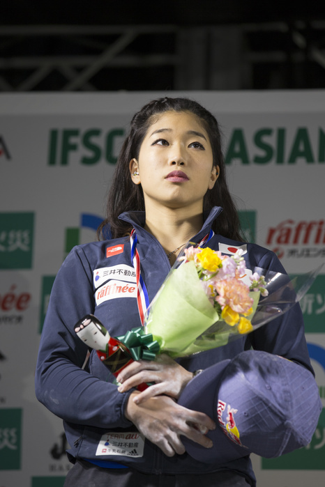 IFSC ACC Asian Championships 2018 2nd place Miho Nonaka  JPN  during the IFSC ACC Asian Championships 2018 Women s Combined Award Ceremony at Kurayoshi Sport Climbing Center in Tottori, Japan, November 11, 2018.  Photo by JMSCA AFLO 