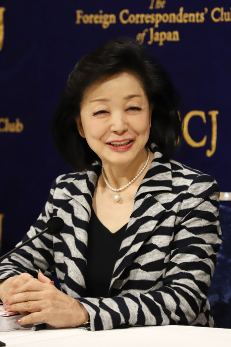 Yoshiko Sakurai held a press conference at the FCCJ November 16, 2018, Tokyo, Japan   Japanese conservative journalist Yoshiko Sakurai speaks at the Foreign Correspondents  Club of Japan in Tokyo on Friday, November 16, 2018. Sapporo district court rejected former Asahi Shimbun journalist Takashi Uemura s lawsuit seeking compenstion of damages against Sakurai s comment  fabricated article  for the issues on Korean comfort women during the WWII by Uemura.     Photo by Yoshio Tsunoda AFLO  LWX  ytd 