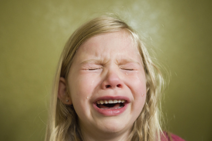 girl Sad girl crying at home