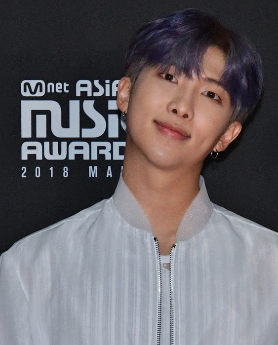 2018 MAMA Fan s Choice in Japan RM RM Bulletproof Boyband BTS , Dec 12, 2018 : RM of South Korean group BTS attends the  2018 Mnet Asian Music Awards  MAMA  Fan s Choice in Japan  at the Saitama Super Arena in Saitama Prefecture, Japan on December 12, 2018.