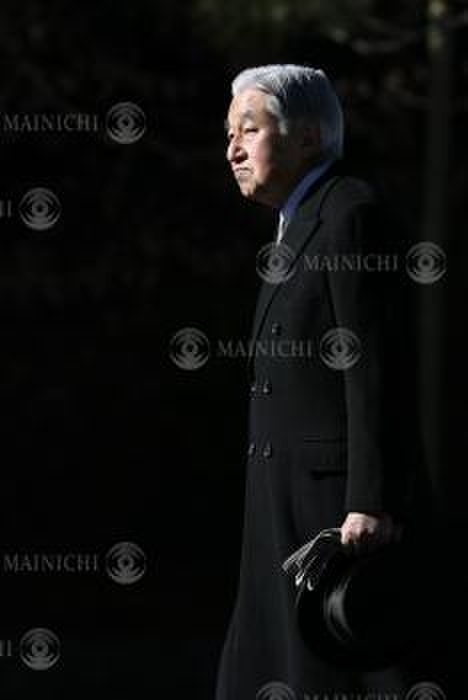 Emperor Hirohito visits the tomb of Emperor Showa, 30 years after his accession to the throne. Emperor Akihito of Japan attends the  Sanryo Ceremony  of the 30th anniversary of Emperor Showa s death at the Musashi Mausoleum Cemetery in Hachioji, Tokyo, Japan, Jan. 7, 2019  photo by Junichi Sasaki .