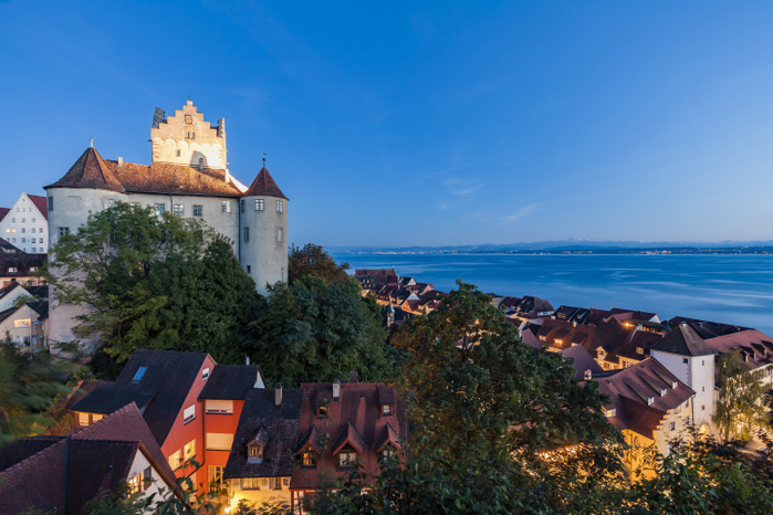Germany, Baden Wuerttemberg, Lake Constance, Meersburg, Meersburg Castle, lower city Germany, Baden Wuerttemberg, Lake Constance, Meersburg, Meersburg Castle, lower city
