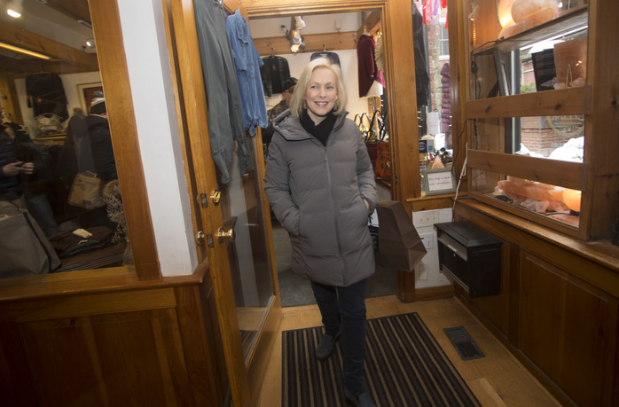Kirsten Gillibrand  February 2, 2019, Hazel Boutique, Portsmouth, New Hampshire, USA: U.S. Presidential candidate Kirsten Gillibrand  D NY  campaigning at Hazel Boutique in Portsmouth, New Hampshire.  Photo by Keiko Hiromi AFLO 