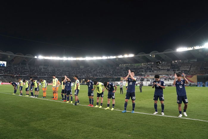 AFC Asian Cup UAE 2019 Japan players acknowledge fans after losing the AFC Asian Cup UAE 2019 Final match between Japan 1 3 Qatar at Zayed Sports City Stadium in Abu Dhabi, United Arab Emirates, February 1, 2019.  Photo by Toshihiro Kitagawa AFLO 