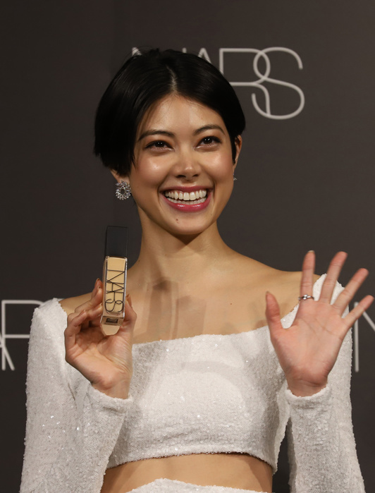 Hoshi Mori appeared at the inauguration press conference of  NARS  ambassador. February 5, 2019, Tokyo, Japan   Japanese model Hikari Mori attends a promotional event of a make up brand NARS as she becomes the brand ambassador in Tokyo on Tuesday, February 5, 2019. NARS, a brand of Japanese cosmetics giant Shiseido celebrated its 25th anniversary.    Photo by Yoshio Tsunoda AFLO  LWX  ytd
