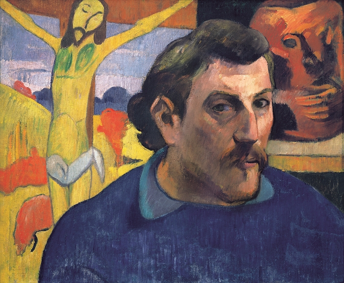 Gauguin s works Post Impressionism  GAUGUIN, Paul  1848 1903 .The Artist with the Yellow Christ. 1890   1891. Oil on canvas. FRANCE. I LE DE FRANCE. Paris. Muse e d Orsay  Orsay Museum . Description Impressionism. Painted during his second stay in Brittany.